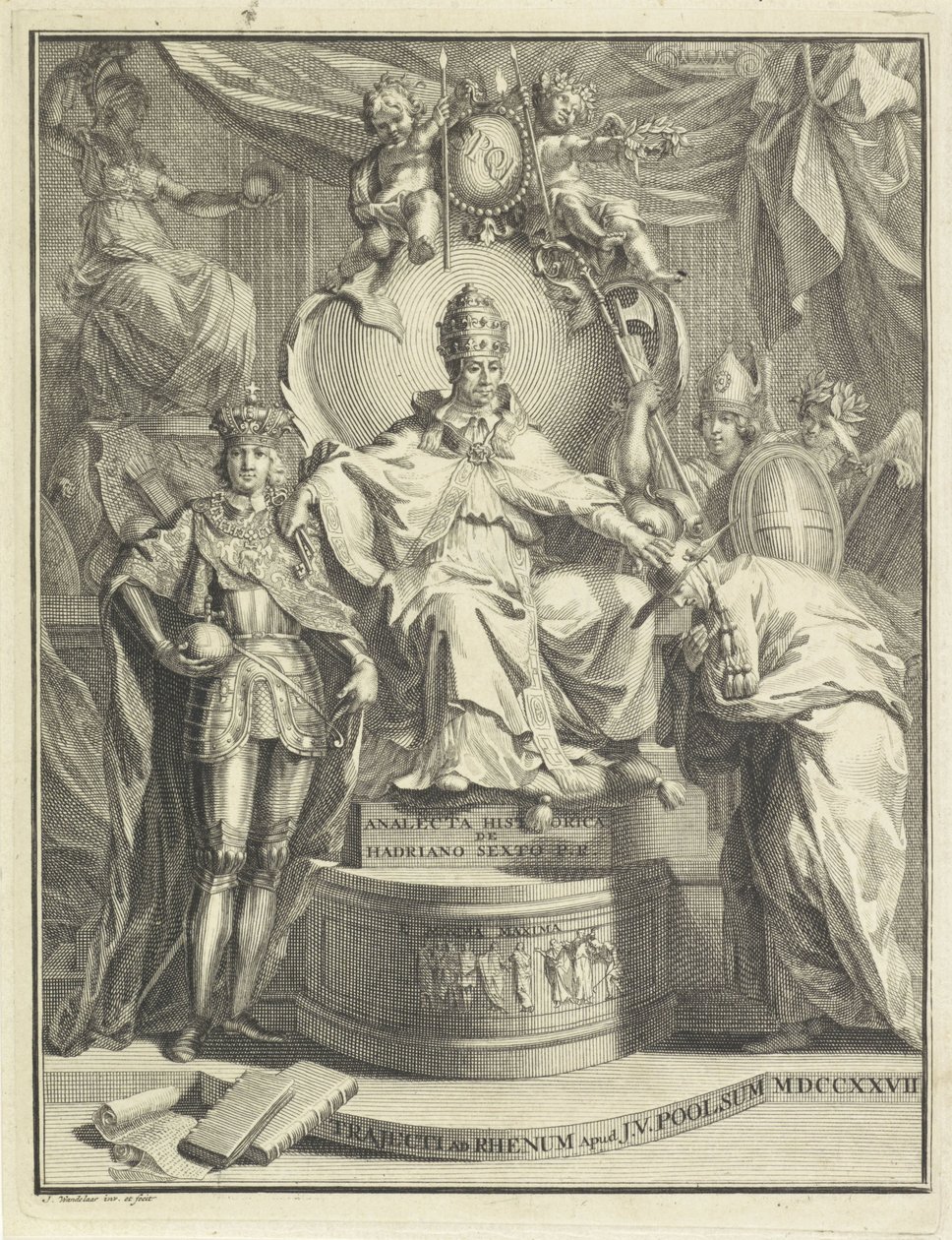 Pape Adrien VI sur son trône - Jan Wandelaar