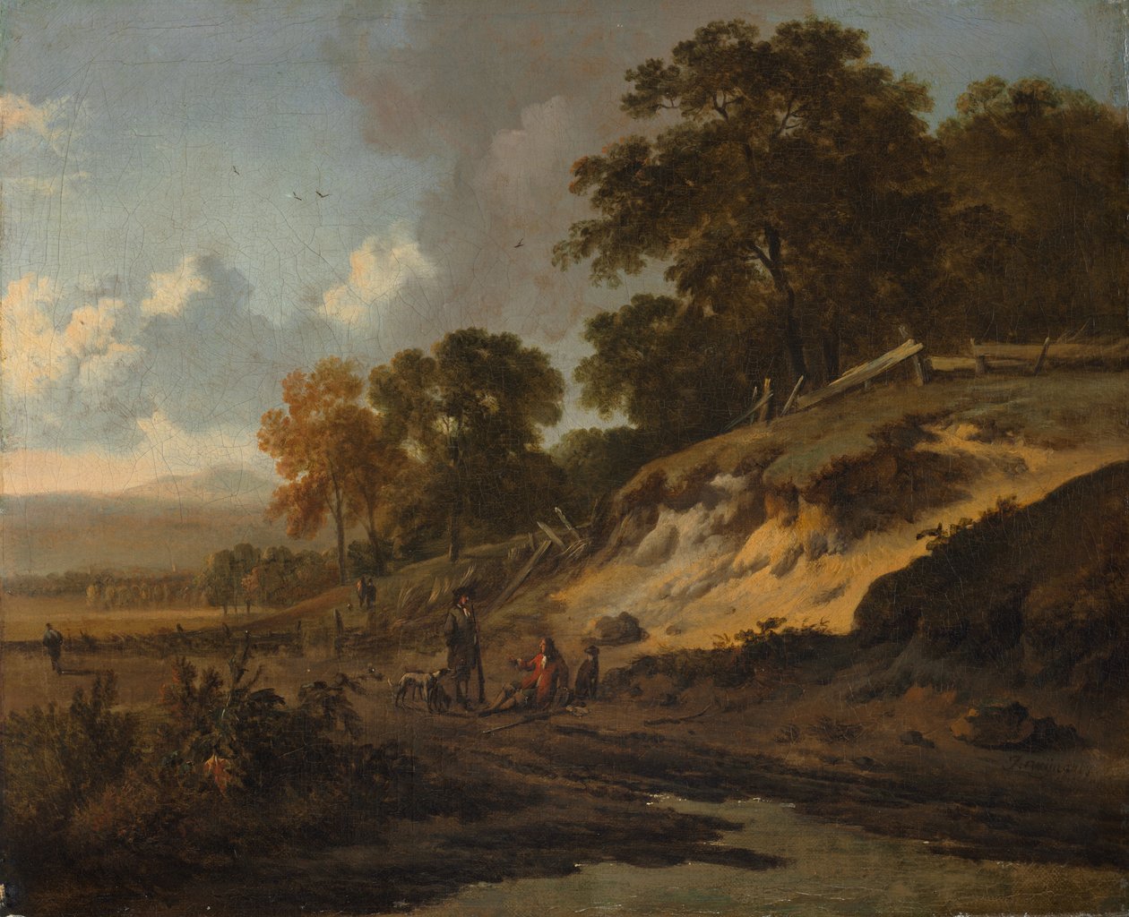 Paysage avec chasseurs, vers 1660-1680 - Jan Wijnants