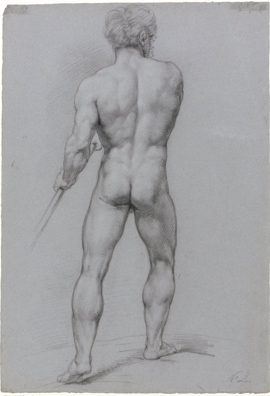 Homme nu debout, vu de dos - Jan Willem Pieneman