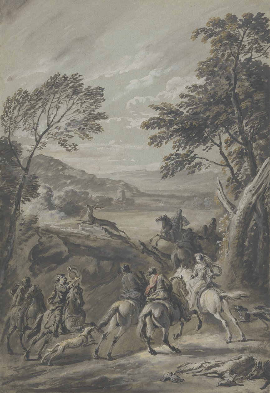 Une chasse au cerf - Jan Wyck