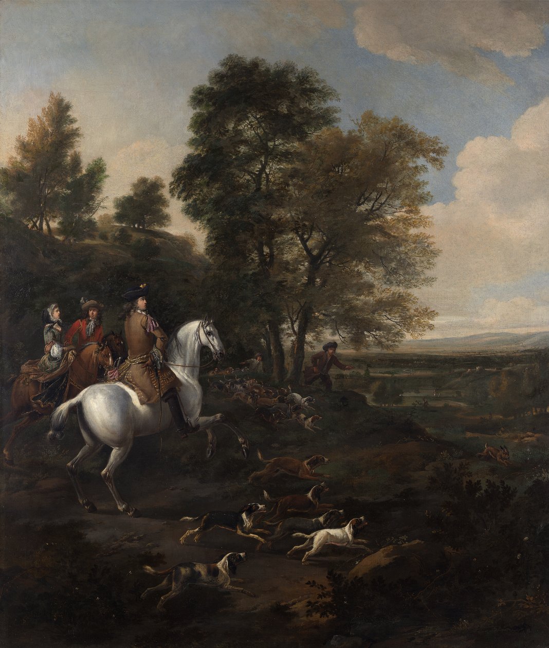 Chasse au lièvre, c.1690 - Jan Wyck