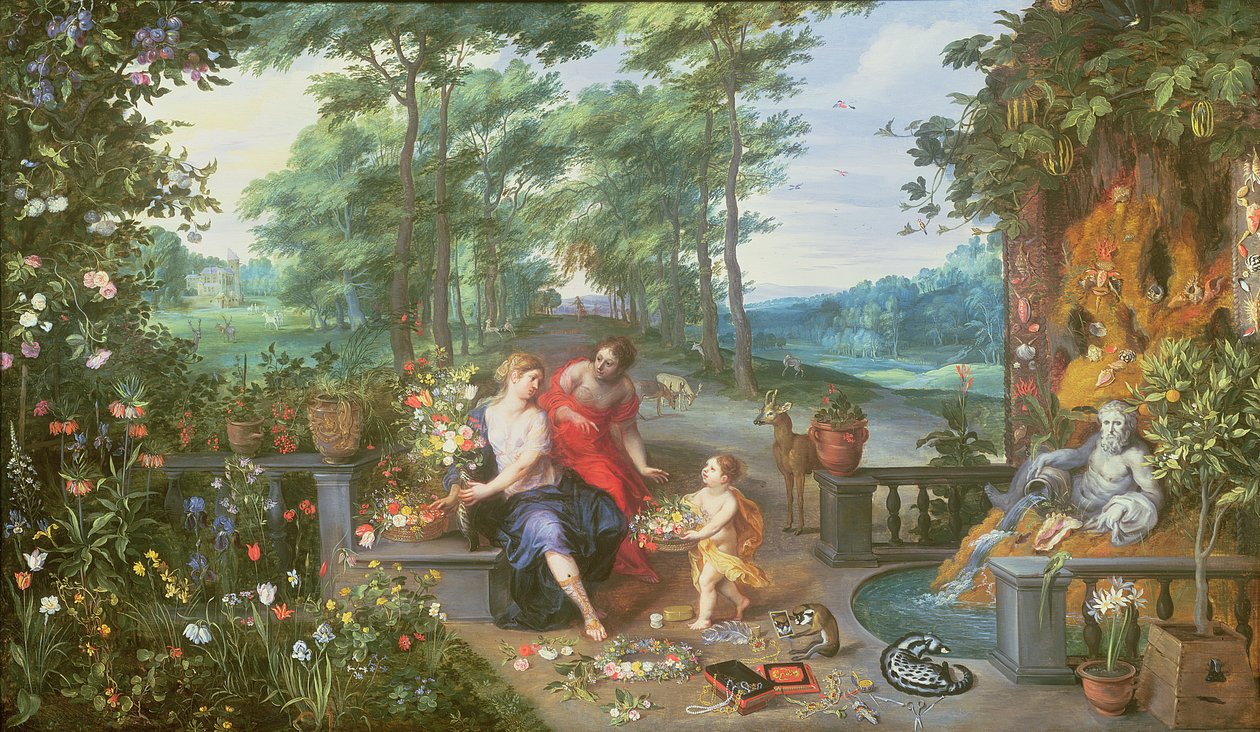 Flore et Nymphes dans un Jardin - Jan and Balen, Hendrik van Brueghel