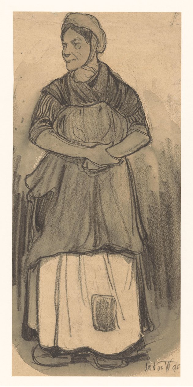 Femme - Jan de Waardt (signed by artist)