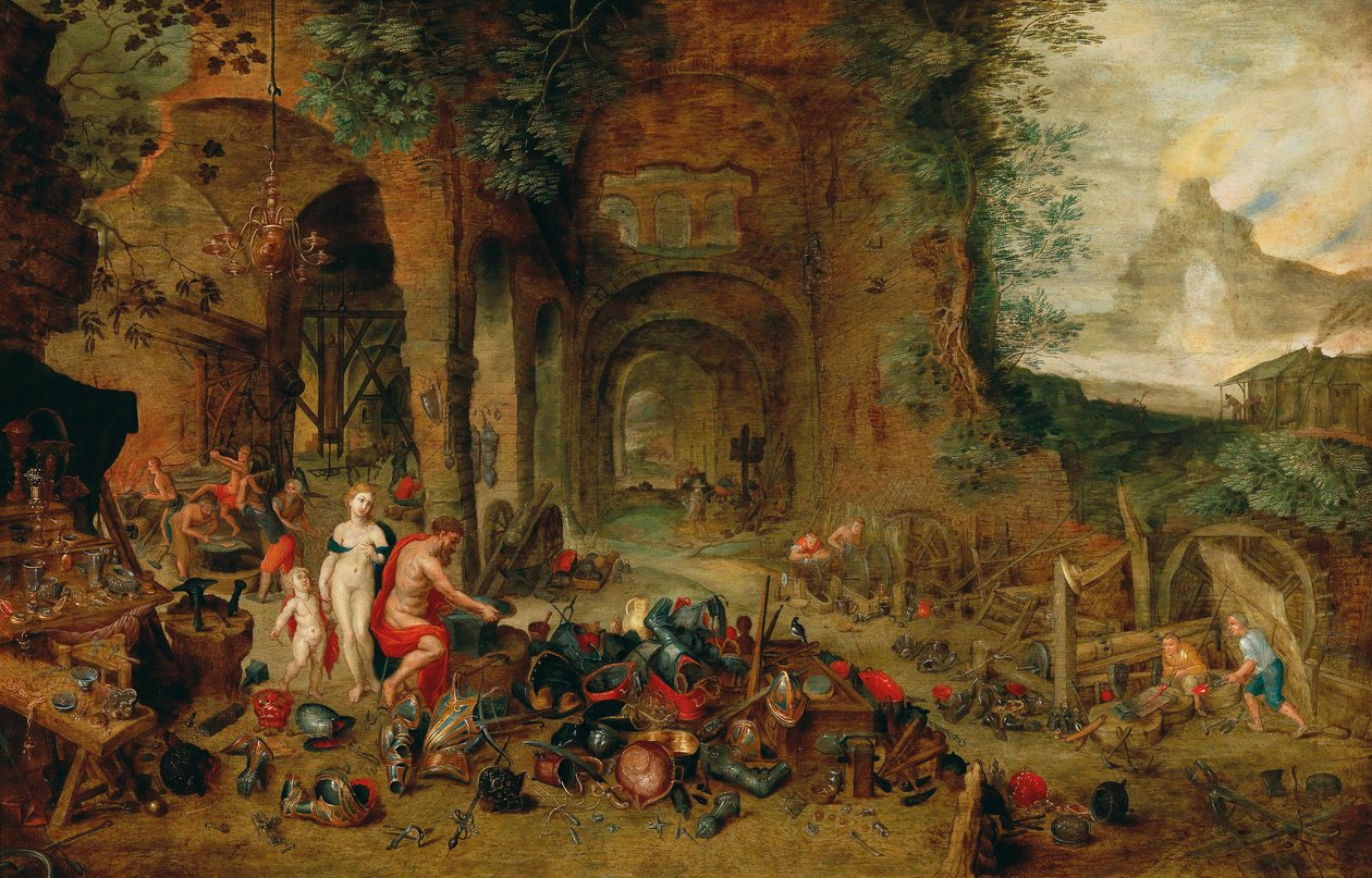 Vénus dans la forge de Vulcain - Jan the Younger (workshop) Brueghel