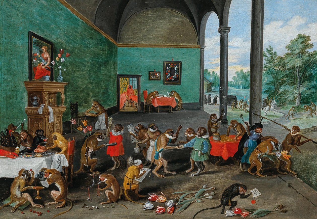Allégorie de la Tulipomanie, milieu du 17e siècle - Jan the Younger Brueghel
