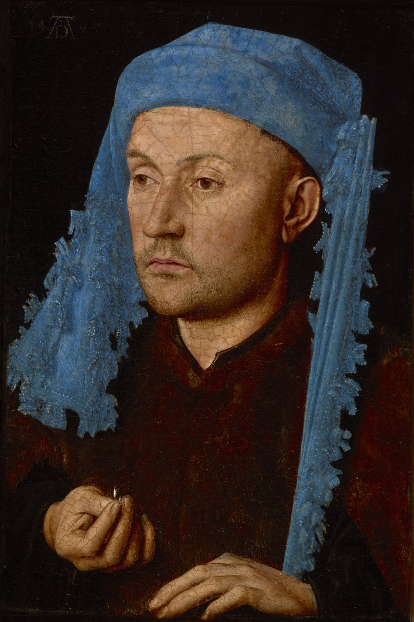 Néerlandais : Portret van onbekende een man met blauwe kaproen Homme au bonnet bleu / Homme à la bague / Portrait d