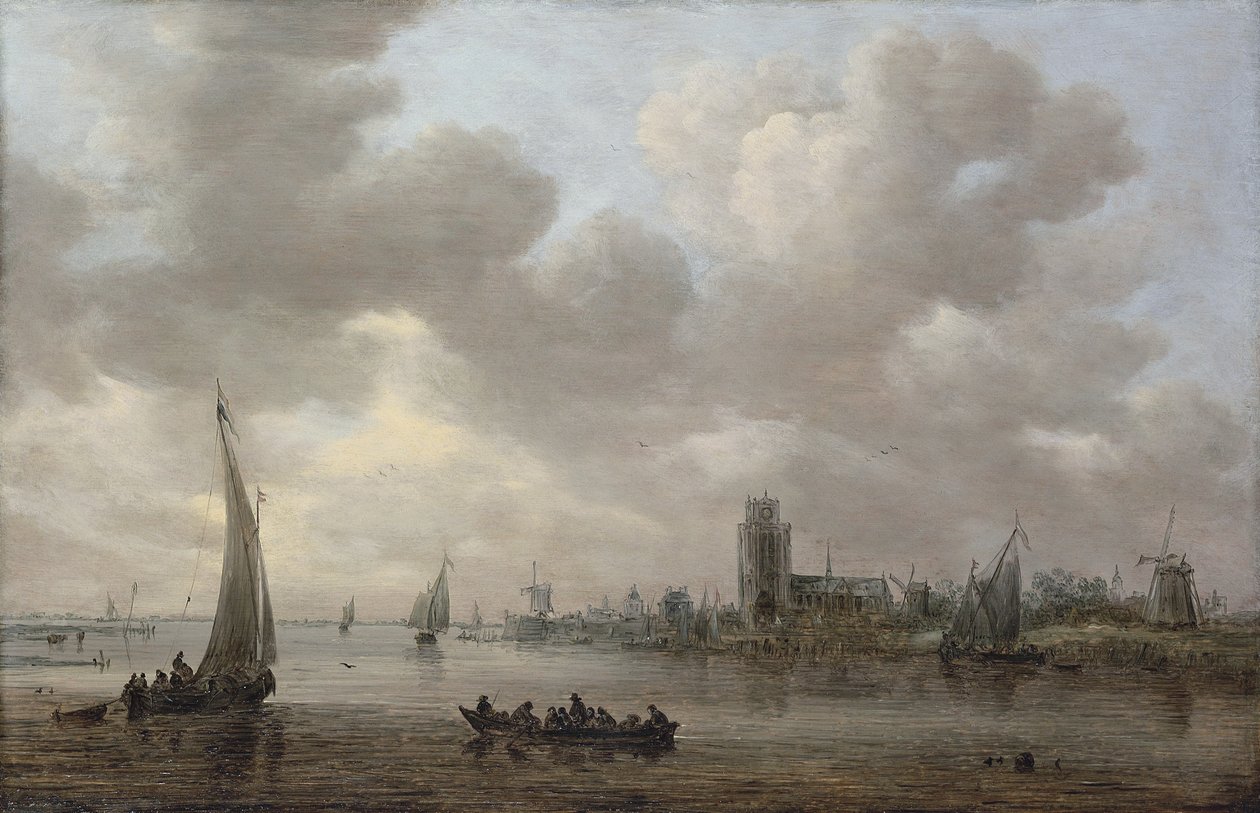 Vue sur la Meuse et Dordrecht au-delà - Jan van Goyen