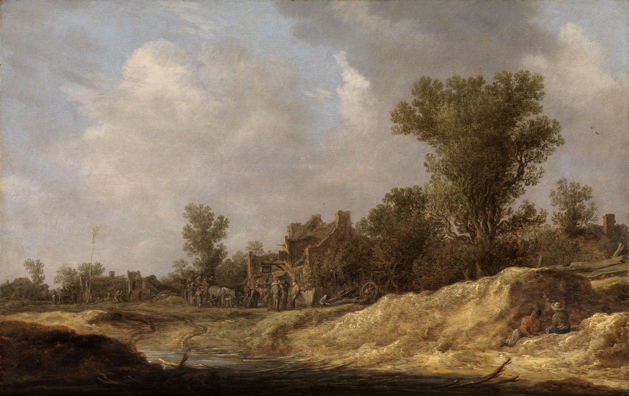 Paysage avec des paysans - Jan van Goyen