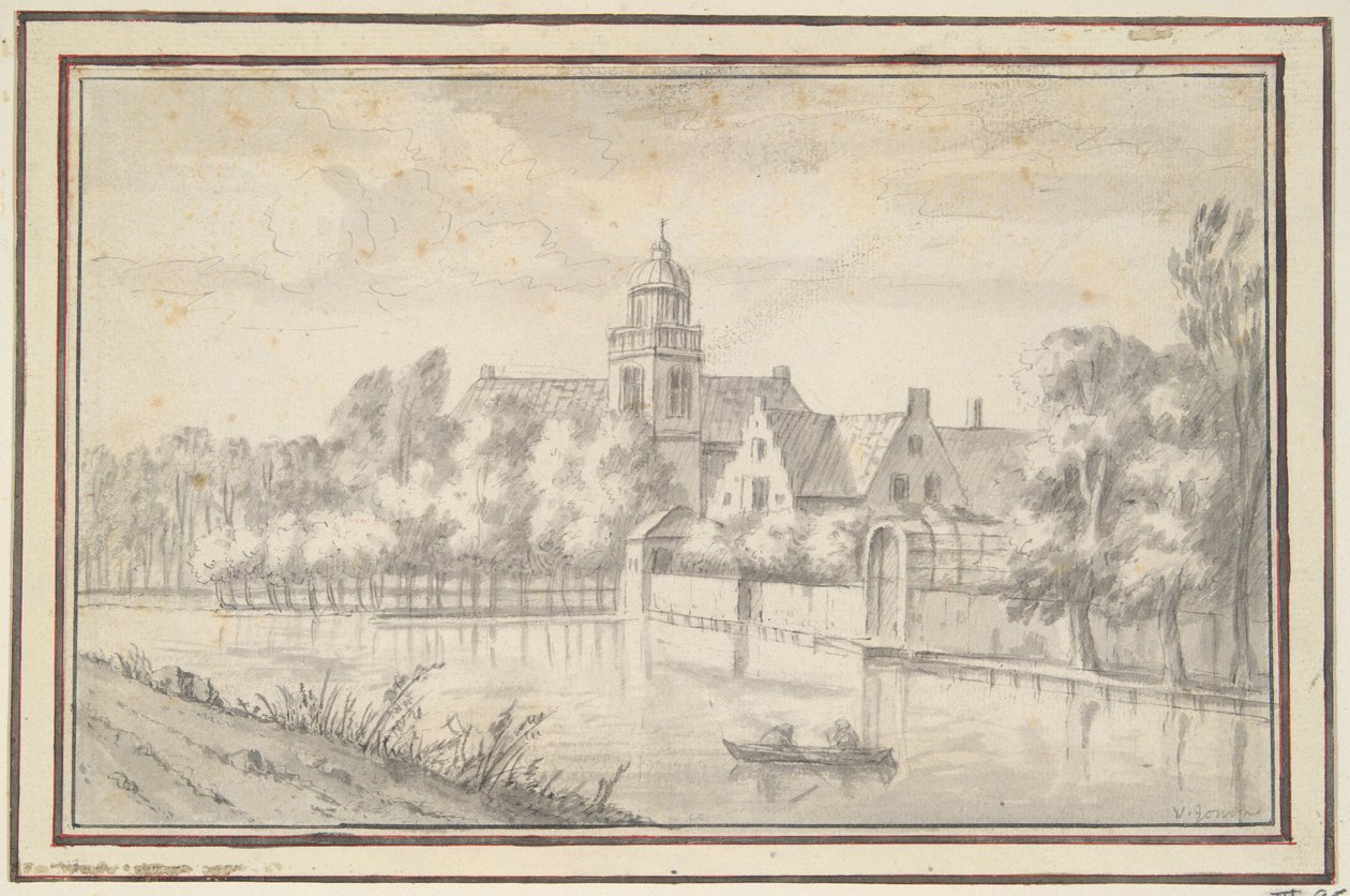 Vue du Château et de la Maison sur la Rivière - Jan van Goyen
