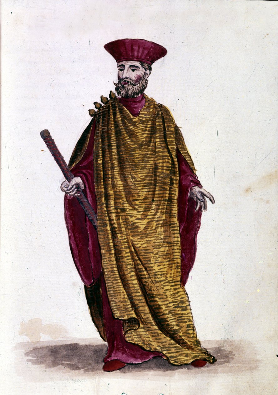 Capitaine de la mer : Officier de la marine militaire de la République de Venise. Dessin à l