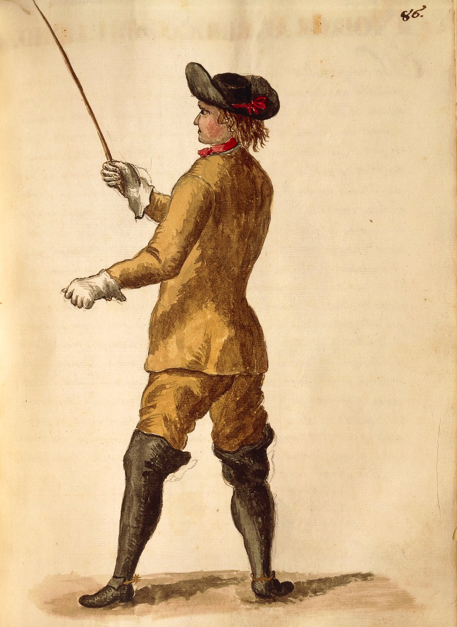Gentilhomme en costume de cavalier, par Jan van Grevenbroeck, Gli Abiti de Veneziani - Jan van Grevenbroeck