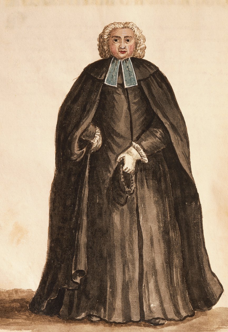 Maître de la chapelle du Doge, tiré de Les costumes des Vénitiens par Giovanni di Grevembroch - Jan van Grevenbroeck
