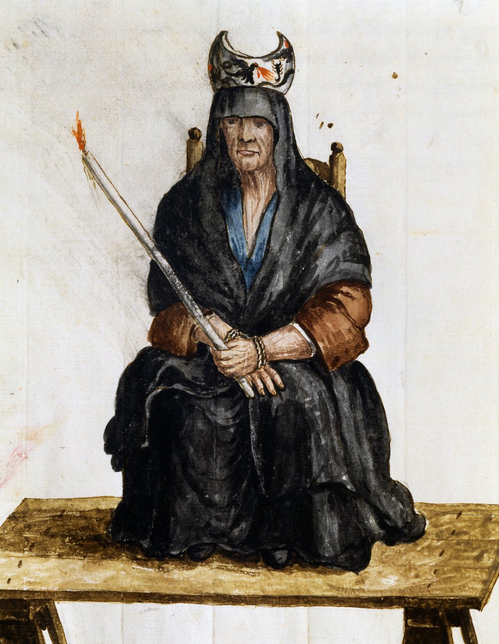 Sorcière, illustration de Costumes des Vénitiens de presque tous les âges, soigneusement recueillis et peints au 18ème siècle, Giovanni di Grevembroch (1731-1807) - Jan van Grevenbroeck