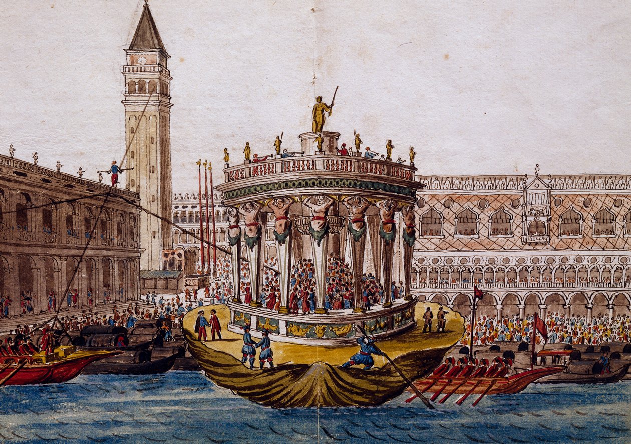 Théâtre mondial, tournoi à Venise par la Confrérie des Chevaliers de la Jarretière - Jan van Grevenbroeck