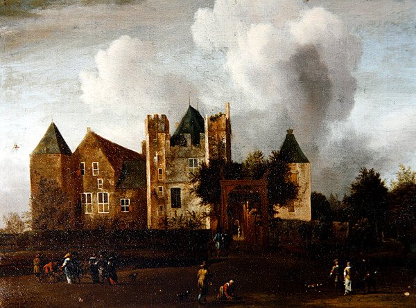 Vue du château de Purmerend, près de Monnickendam, Waterland, Hollande - Jan van III Kessel