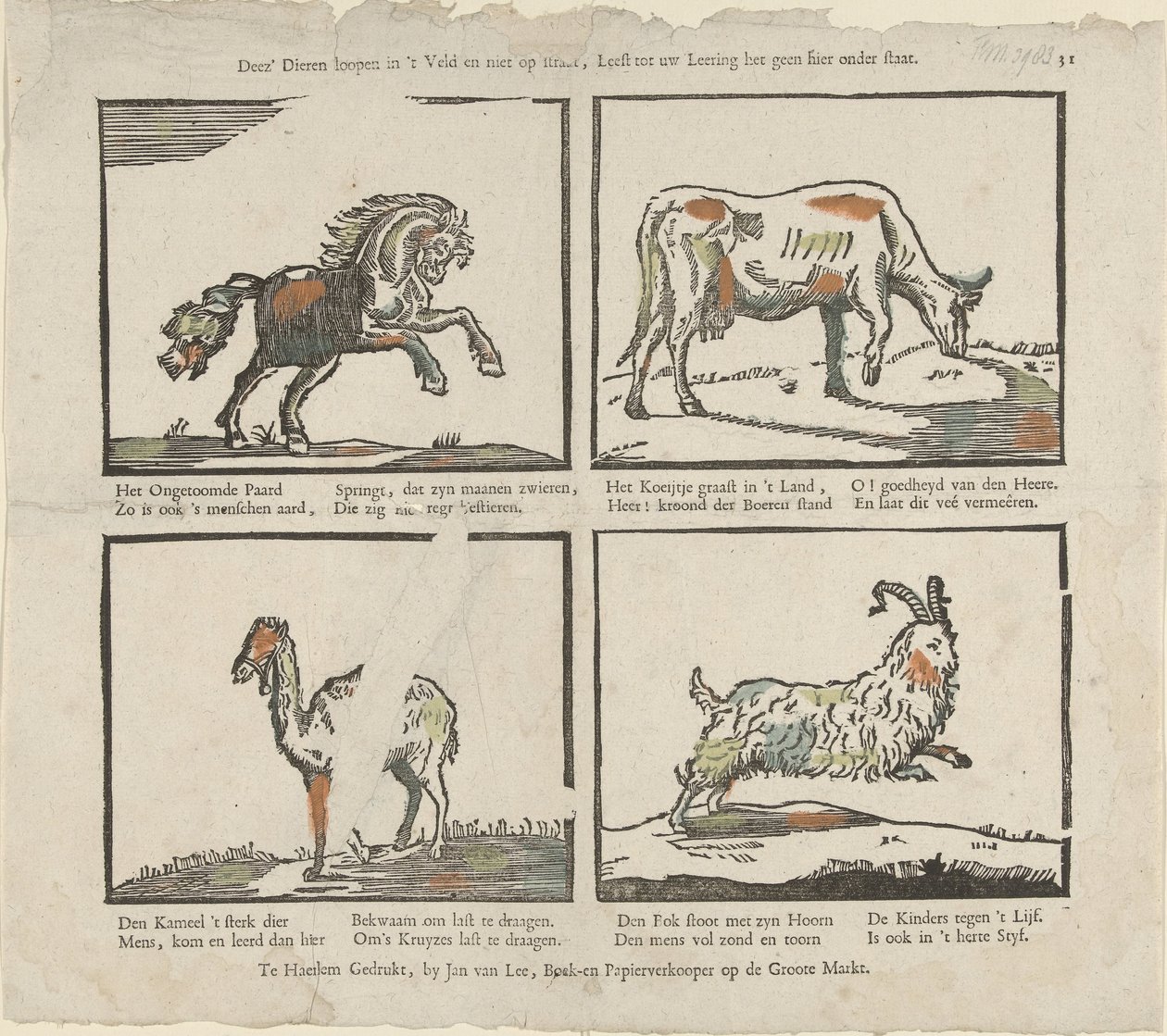 Ces animaux courent dans le champ et non dans la rue, lisez pour votre instruction ce qui est écrit ci-dessous - Jan van Lee