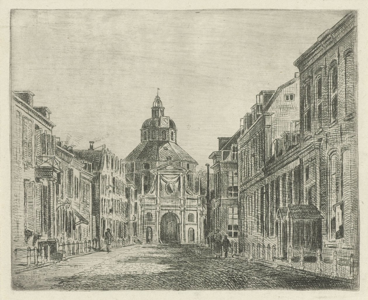 Vue de la porte Wittevrouwen à Utrecht - Jan van Lokhorst