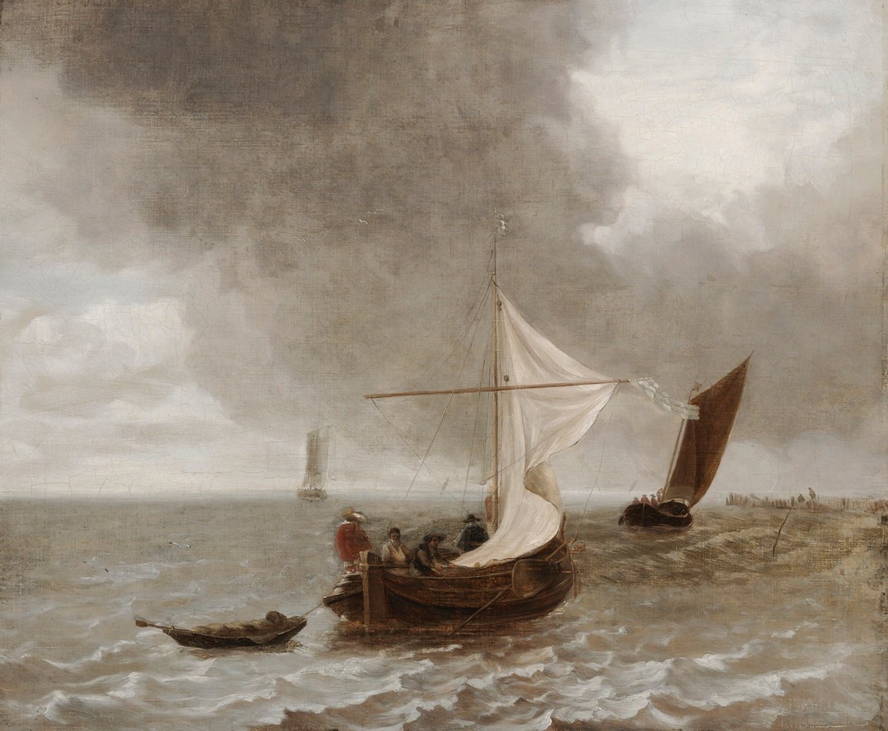 Voiliers dans la brise - Jan van de Cappelle