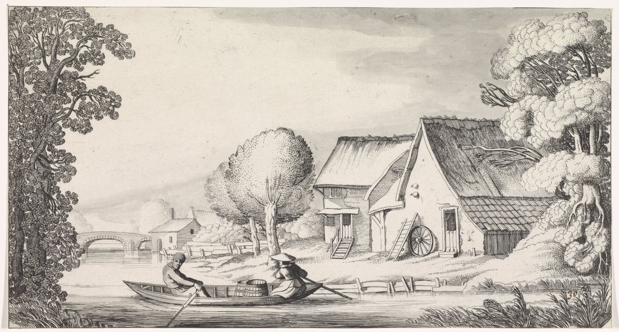 Paysans dans une barque - Jan van de Velde (II)