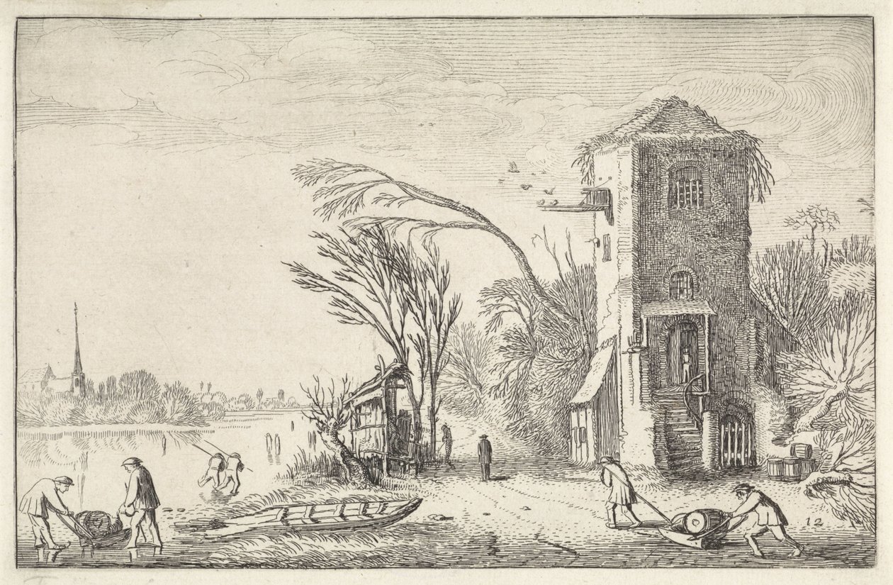 Figures dans un paysage d