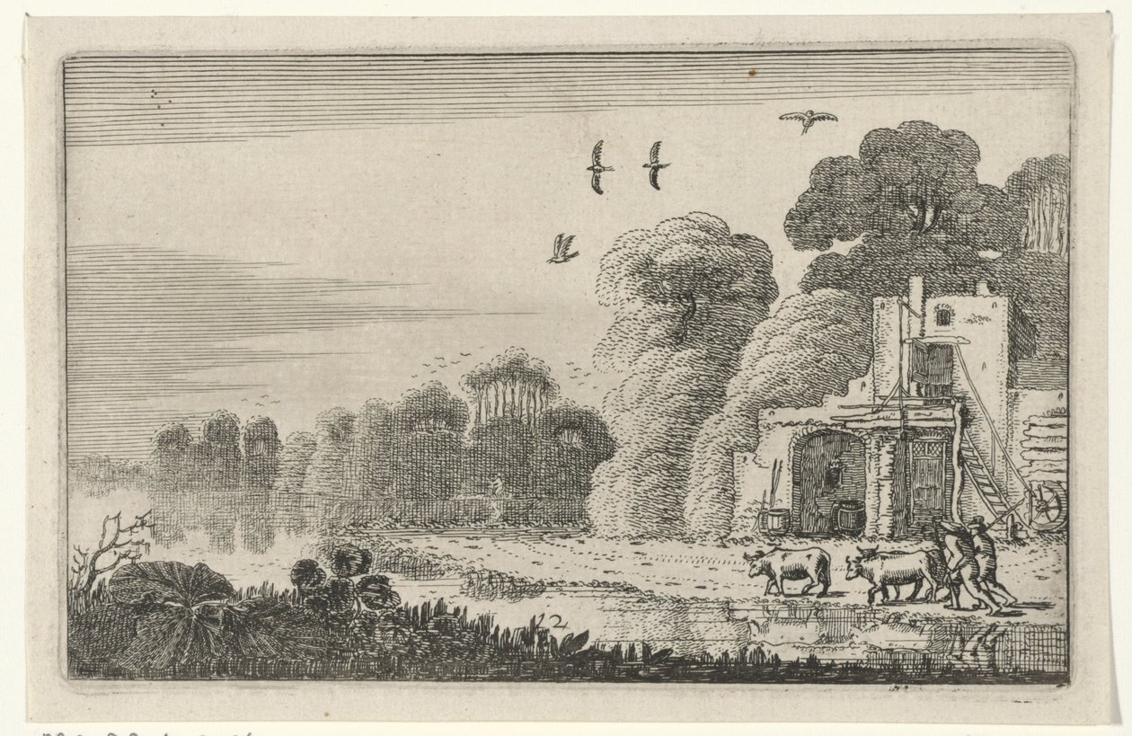 Figures avec des vaches près d