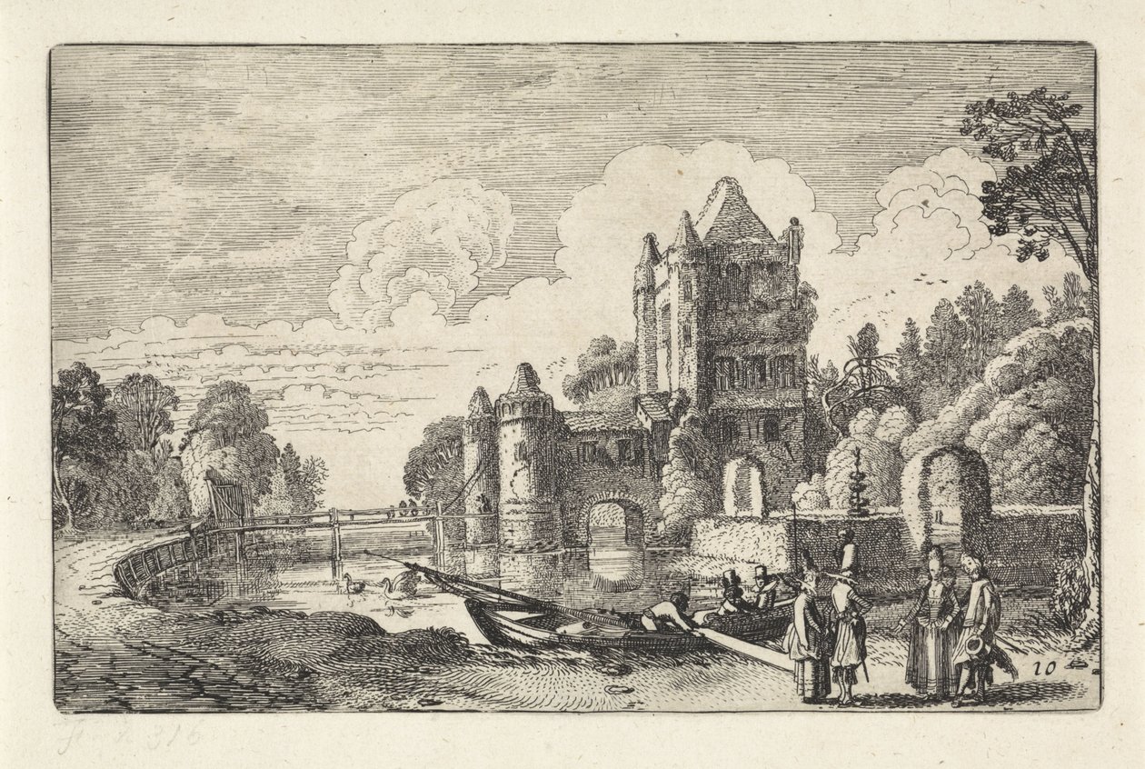 Paysage avec la porte d