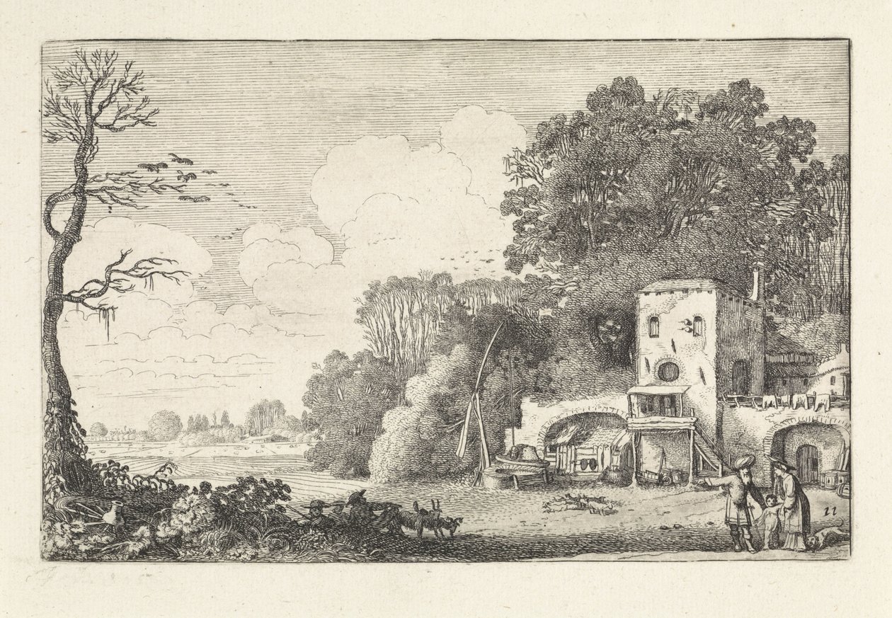 Paysage avec le renvoi d