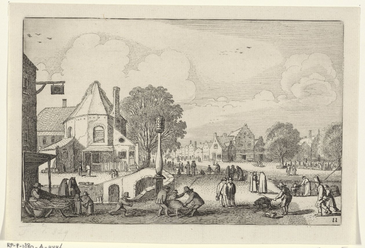 Jour de marché dans une ville - Jan van de Velde (II)