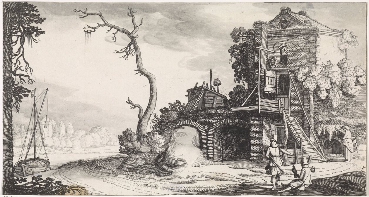 Deux fauconniers près d