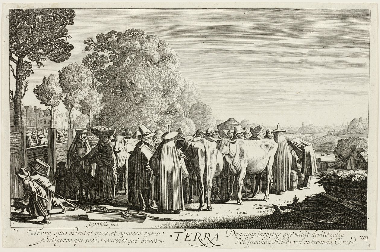 Terre, plaque 1 des Quatre éléments - Jan van de Velde II