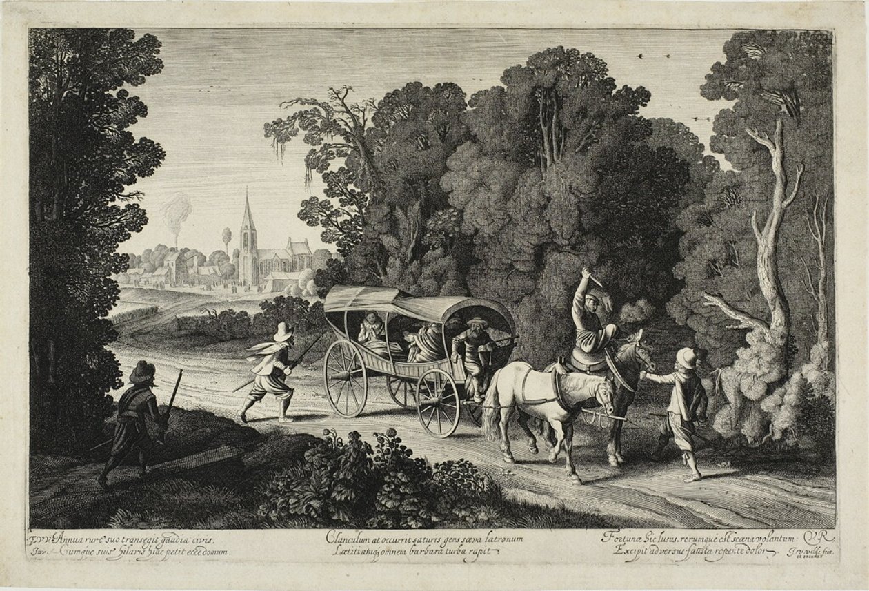 Des voleurs attaquent un entraîneur - Jan van de Velde II