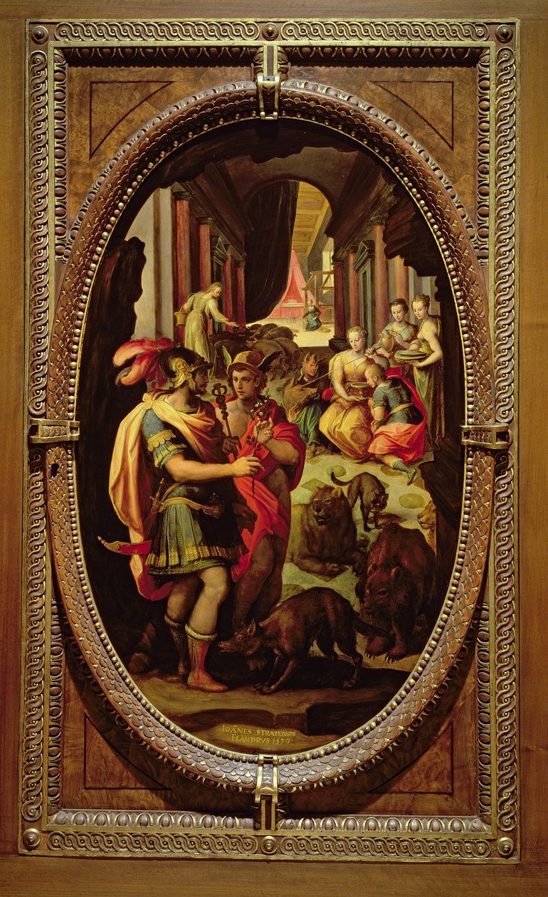 Ulysse, Mercure et Circé, 1570 - Jan van der Straet