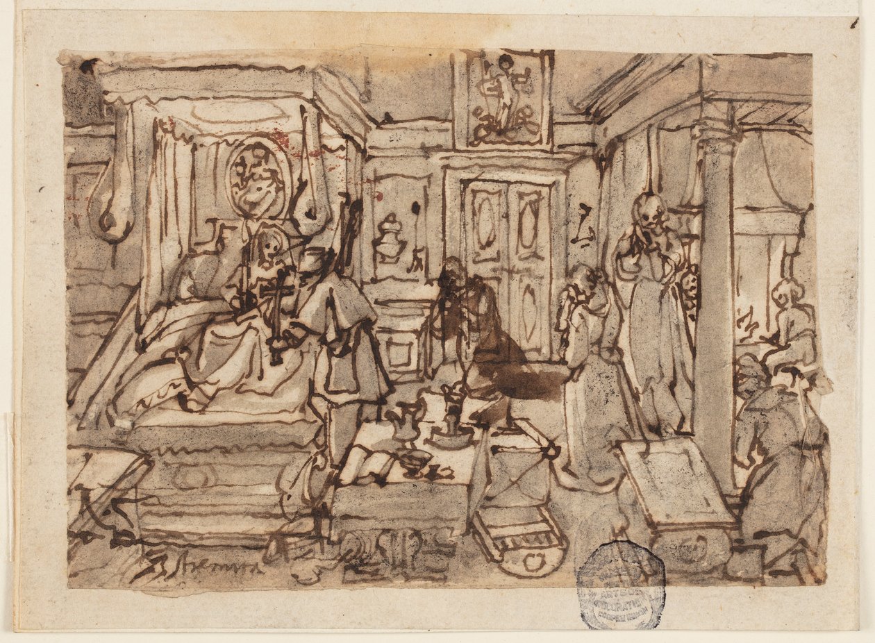 Extrême-onction - Jan van der Straet, called Stradanus