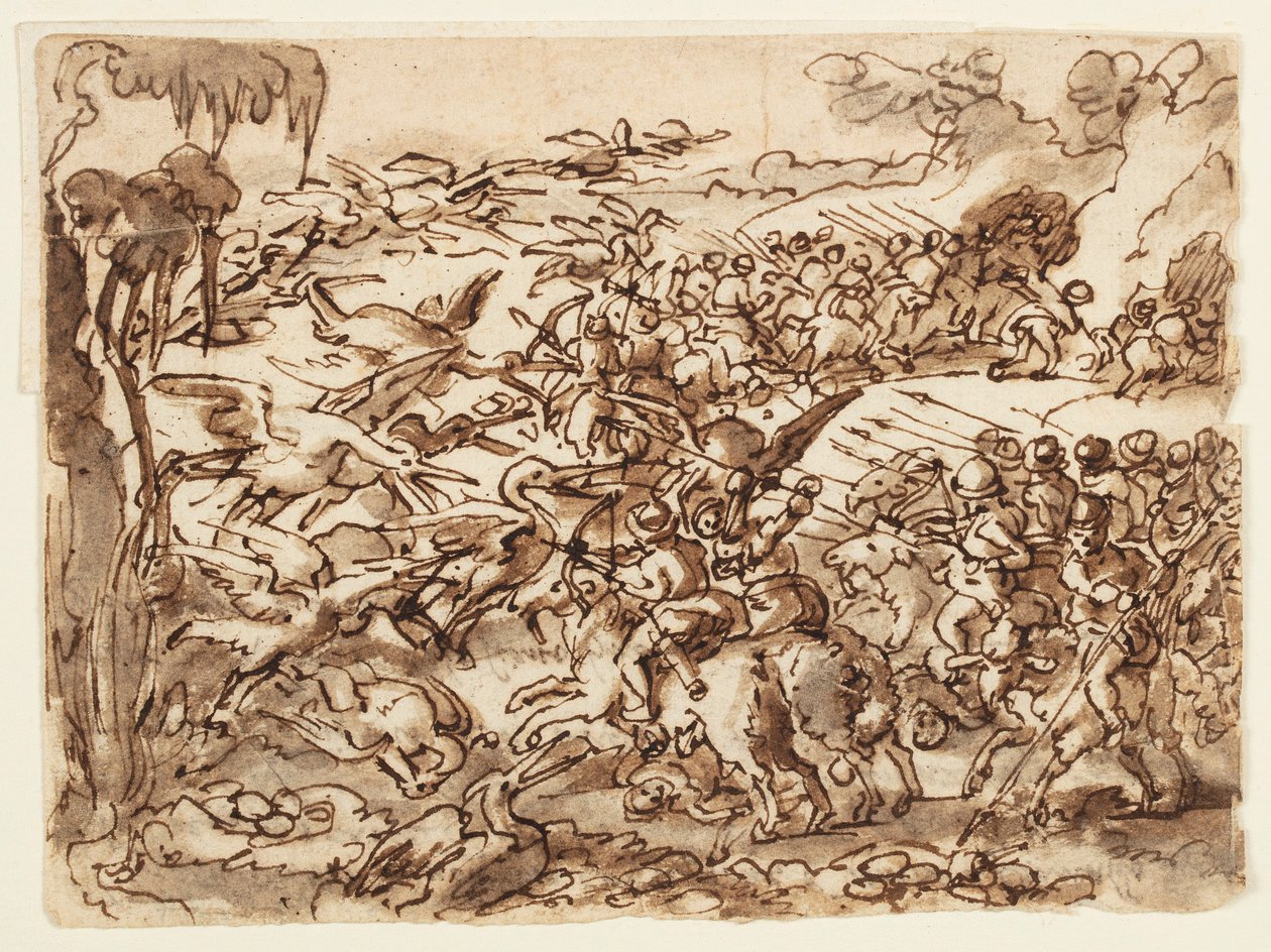 Recto : Bataille entre Pygmées et grues ; Verso : inscription relative à l