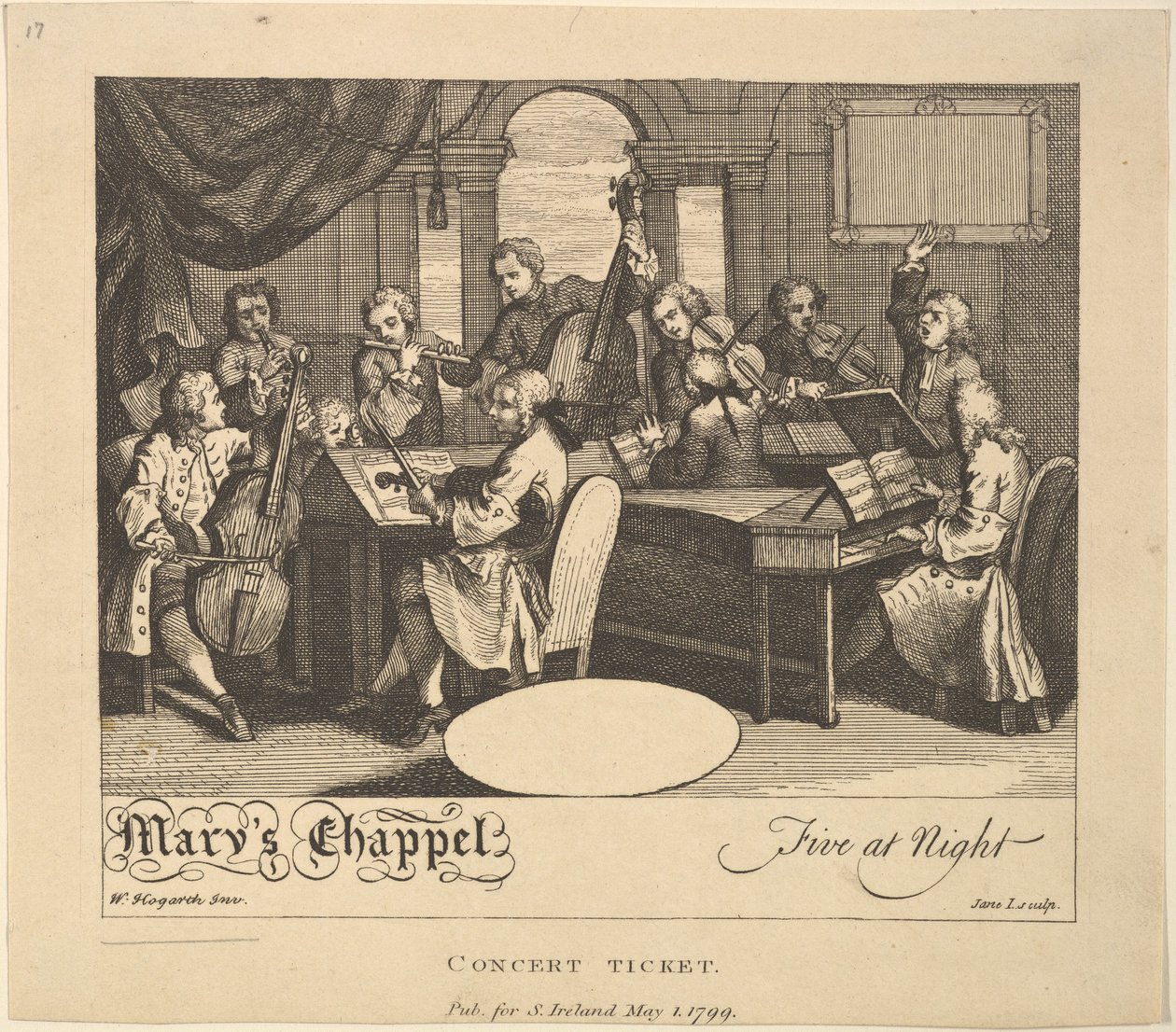 Billet de concert - Chapelle de Marie, cinq heures du soir, 1er mai - Jane Ireland
