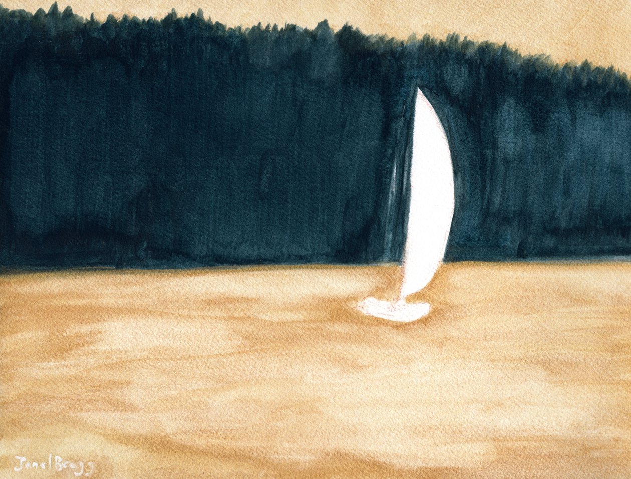 Voilier dans le canal de Guemes, c.2024 - Janel Bragg