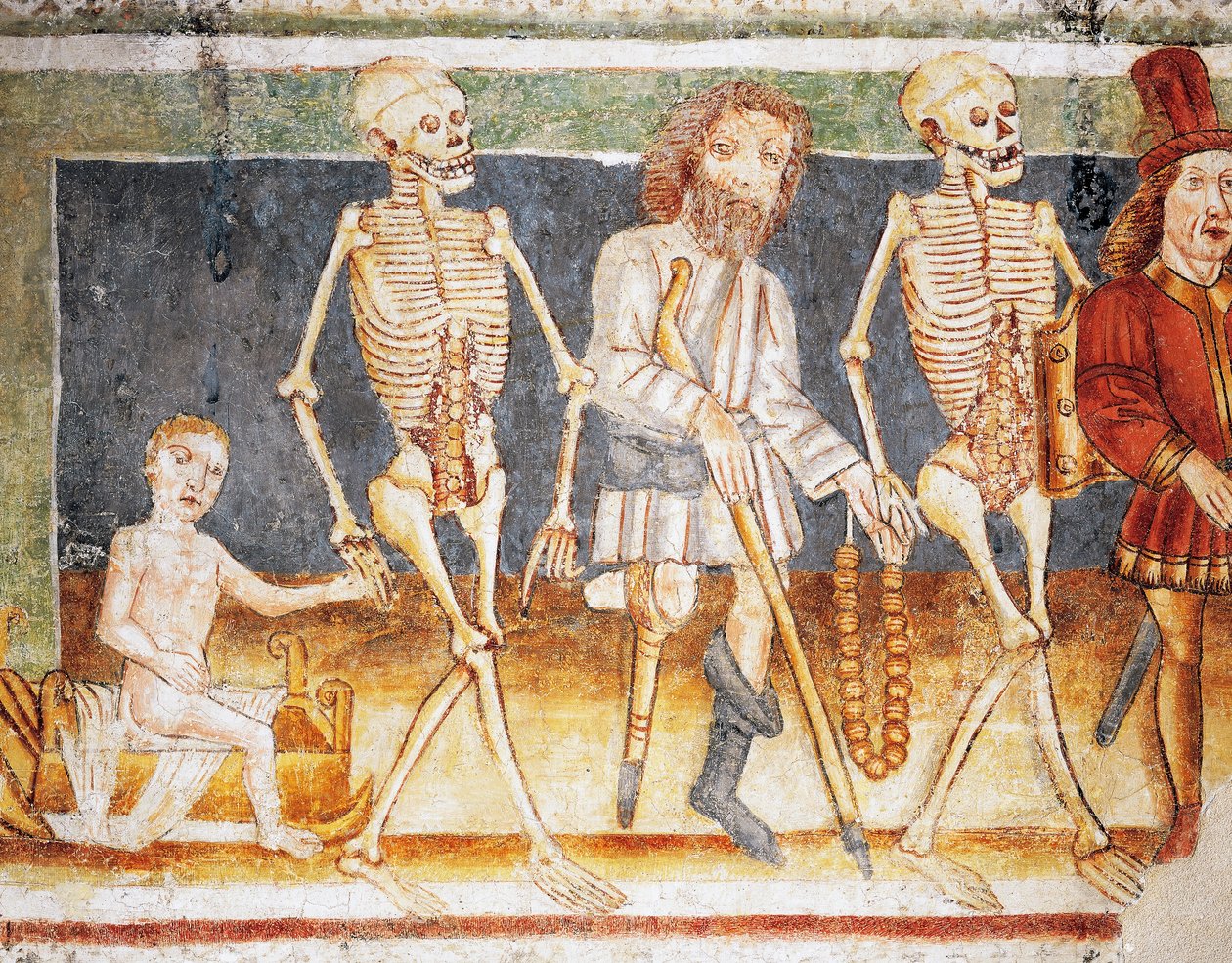 Église fortifiée de Hrastovlje, Église de la Trinité, La Mort accompagnant l