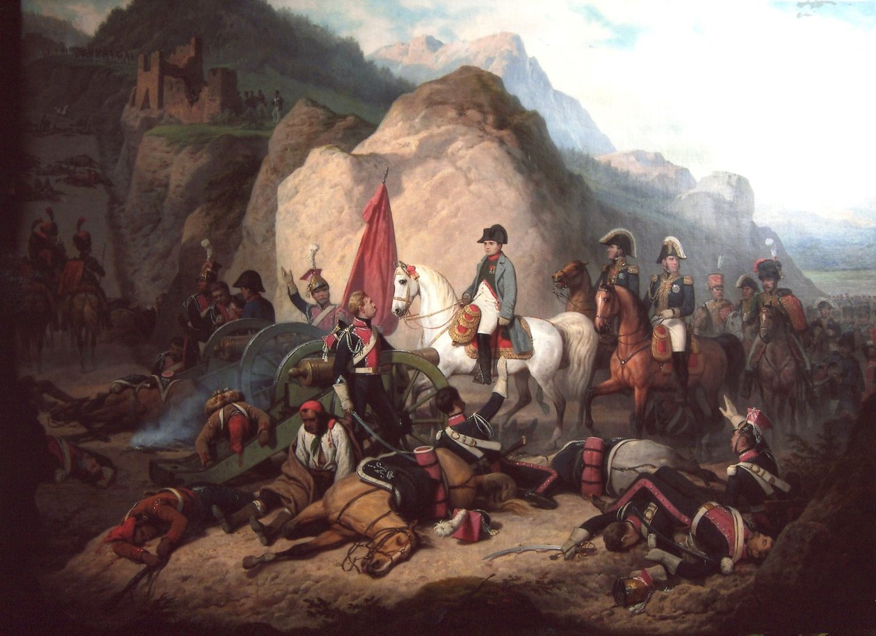 Napoléon dans les gorges de Somosierra - January Suchodolski