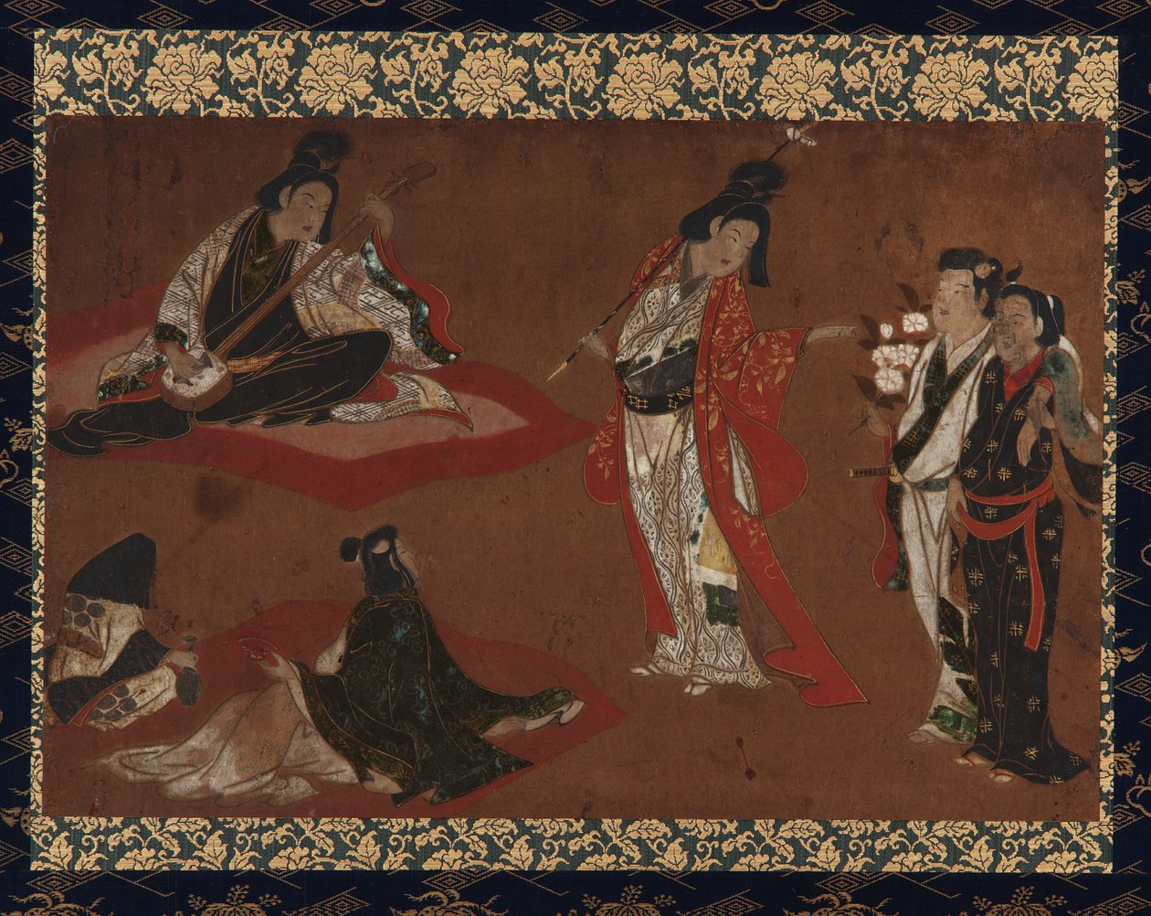 Fête de pique-nique, rouleau suspendu, début du XVIIe siècle - Japanese School