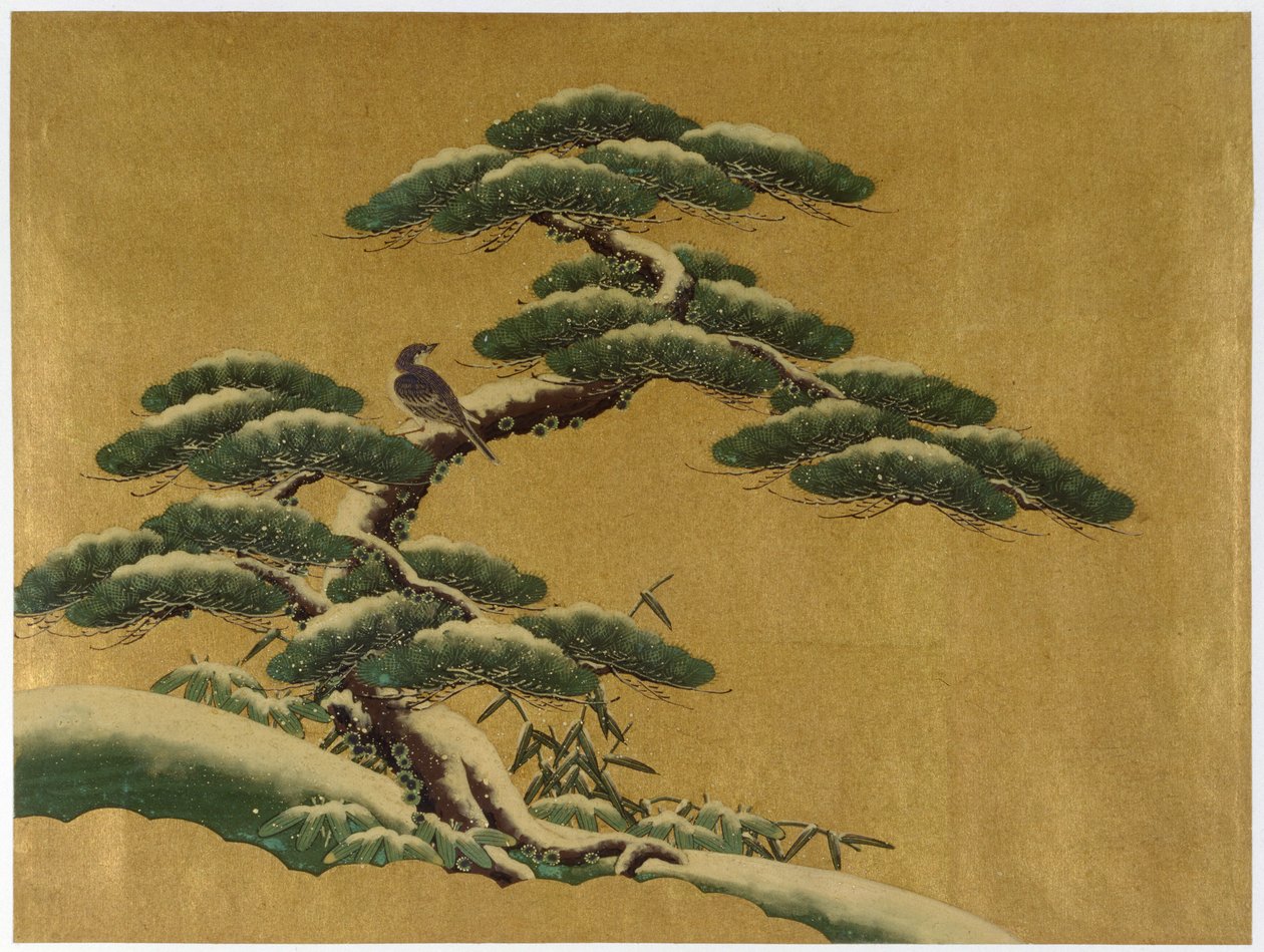 Oiseau dans un arbre - Japanese School
