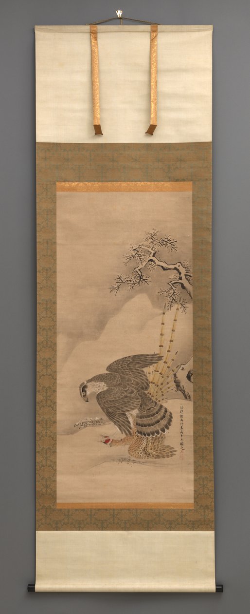 Faucon et faisan - Japanese School