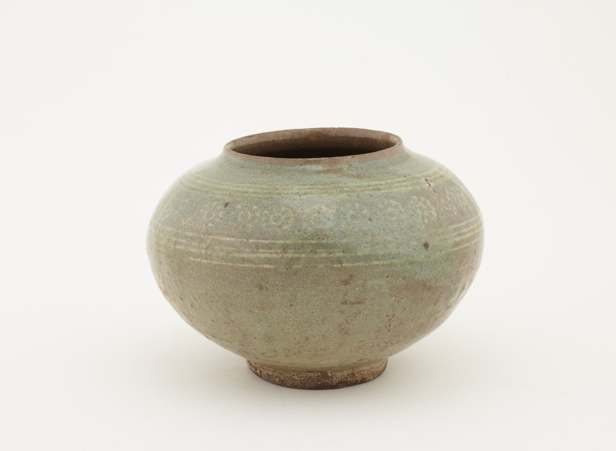 Pot avec décoration estampée et incrustation de glaçure, 1610-1630 - Japanese School