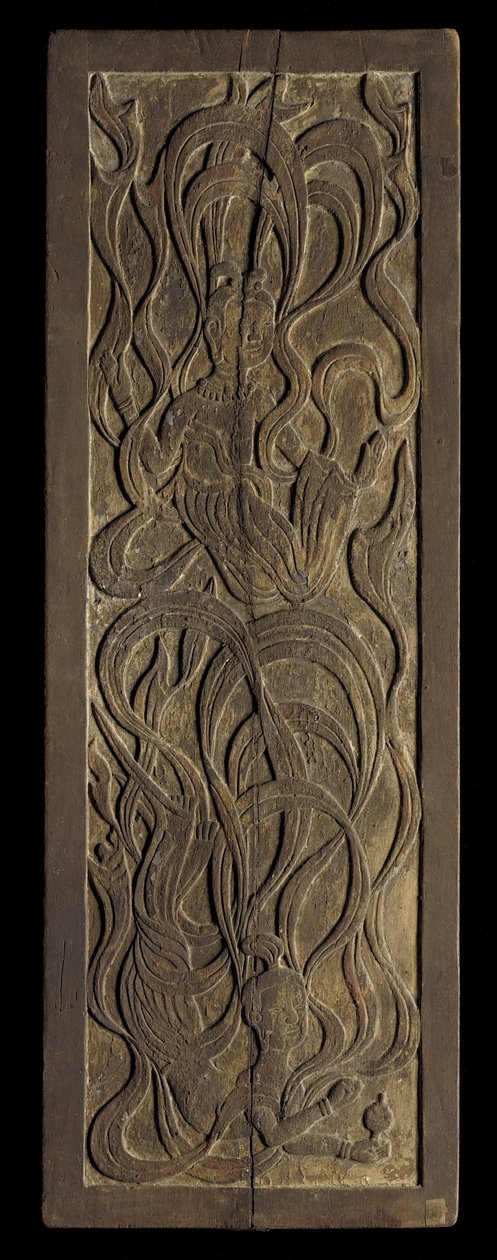 Panneau avec sculpture en bas-relief d