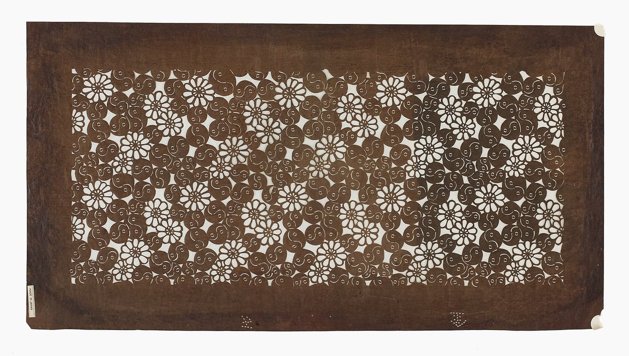 Pochoir en papier (katagami), fin 19e siècle - Japanese School