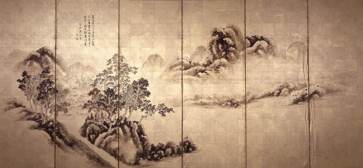 Recto : Paysage après Mi Fei, c.1810 - Japanese School