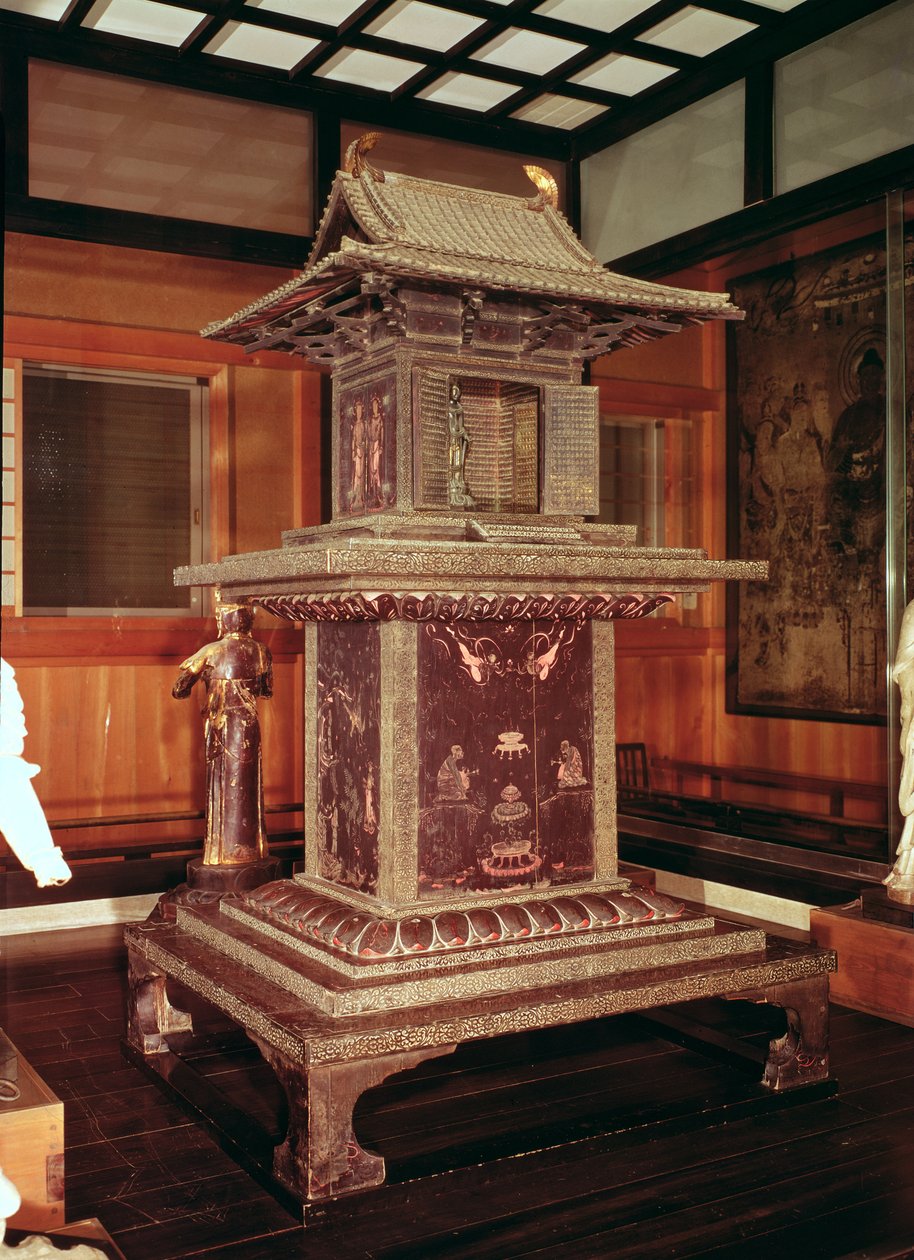 Sanctuaire Tamamushi du temple Horyu Ji, représentant l