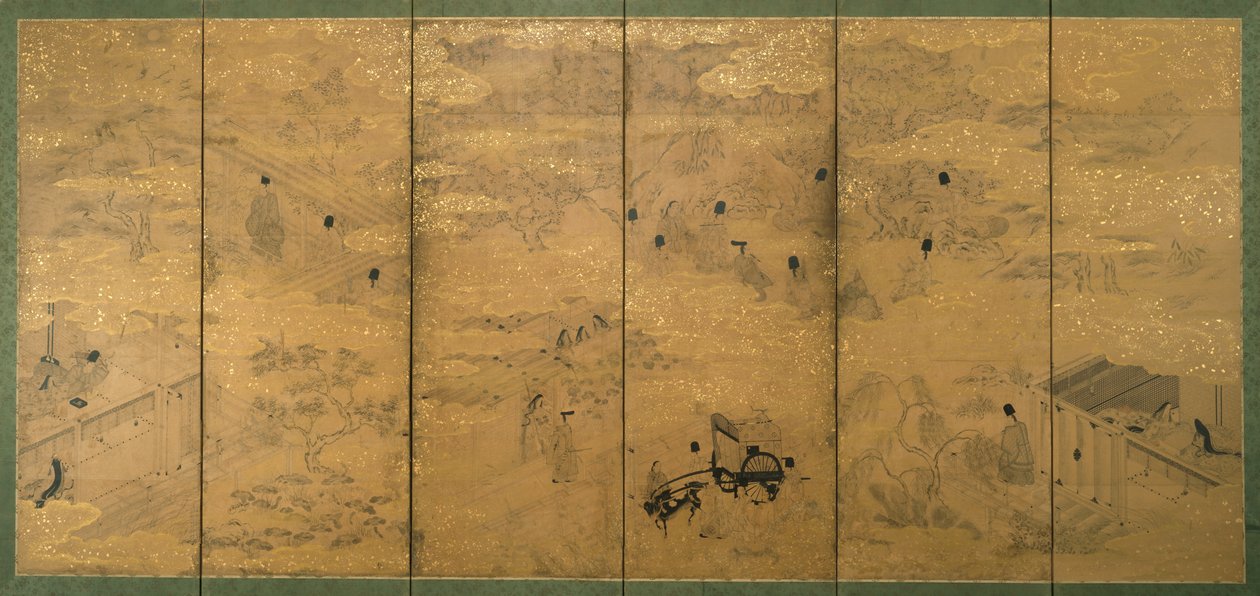 Le Conte de Genji, fin 17ème-début 18ème siècle - Japanese School
