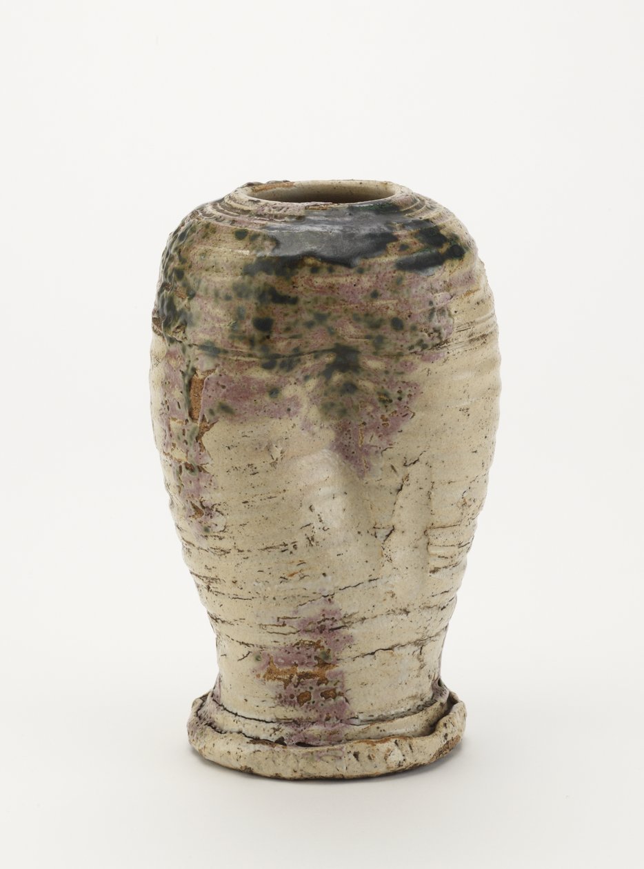 Vase en style Oribe, probablement en céramique de Seto 1800-80 - Japanese School