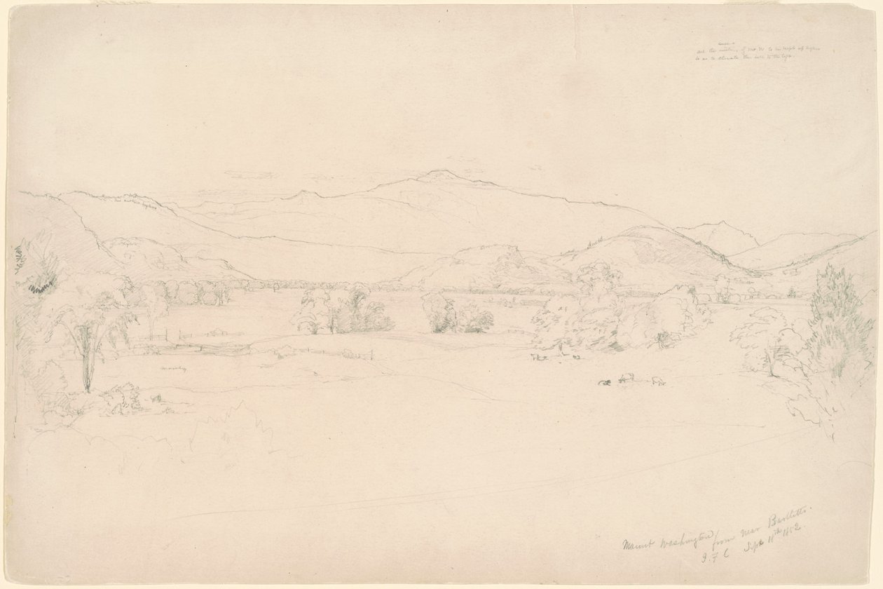 Étude pour "Vue du mont Washington" - Jasper Francis Cropsey