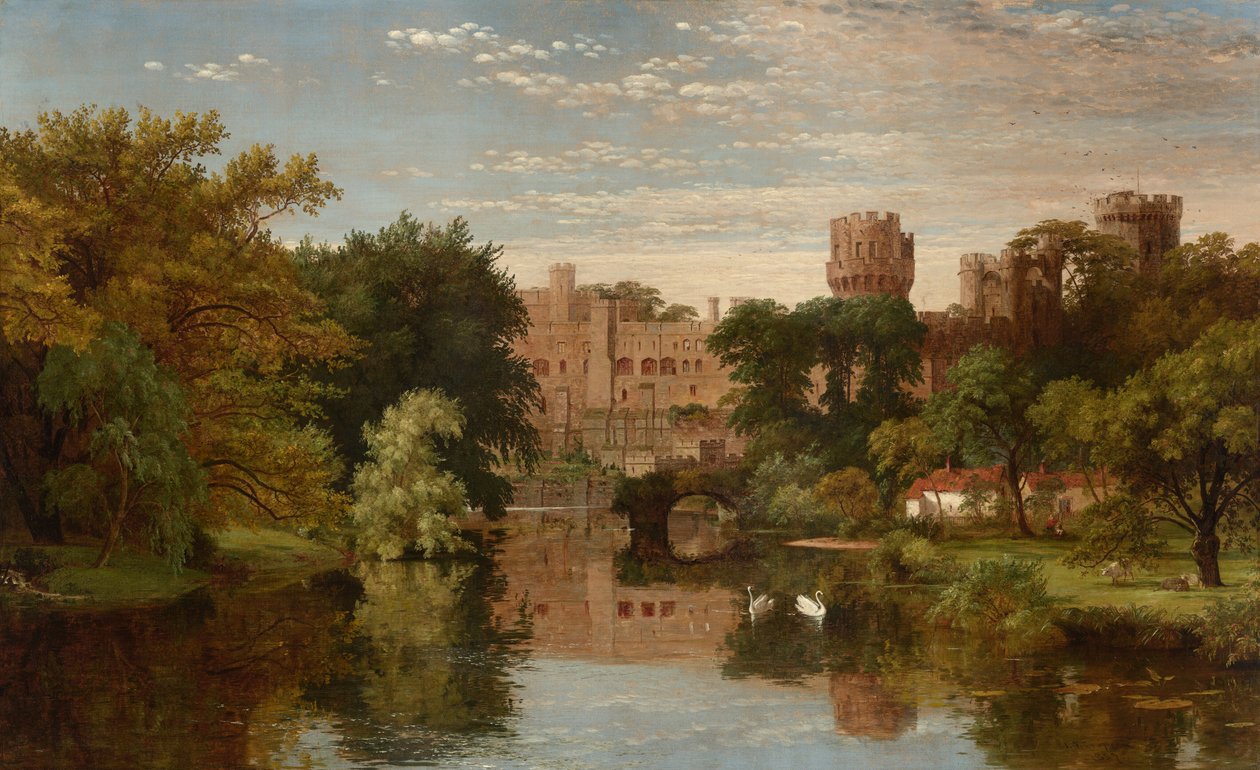 Le château de Warwick, en Angleterre - Jasper Francis Cropsey
